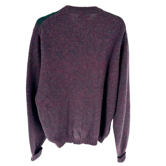 Vintage Lord Jeff Sweater Mens XL Plaid Shetland Wool Made in Ireland Tallfellow - Picture 2 of 13